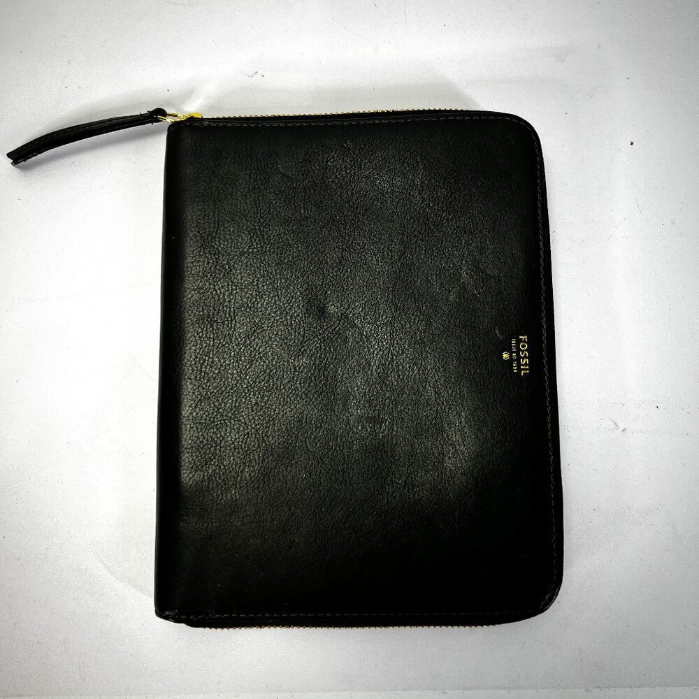 Fossil Genuine Leather Full Zip Mini Ipad Case Cover